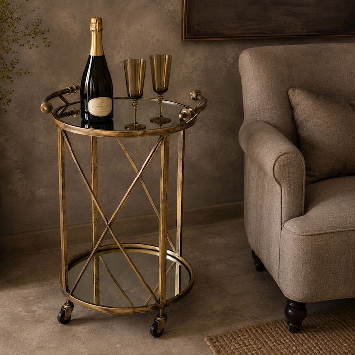 A/Q GOLD TROLLEY 50x44x73cm